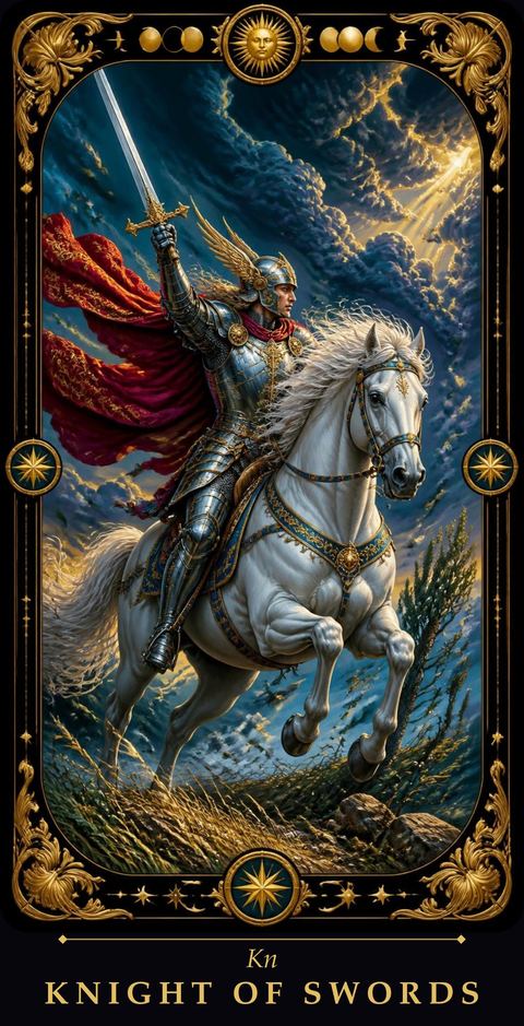 Knight of Swords tarot card