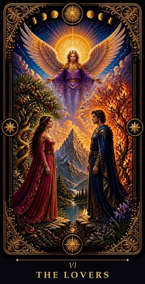 Lovers tarot card