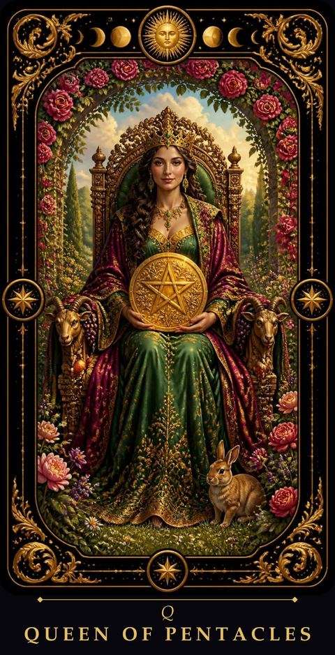 Queen of Pentacles tarot card