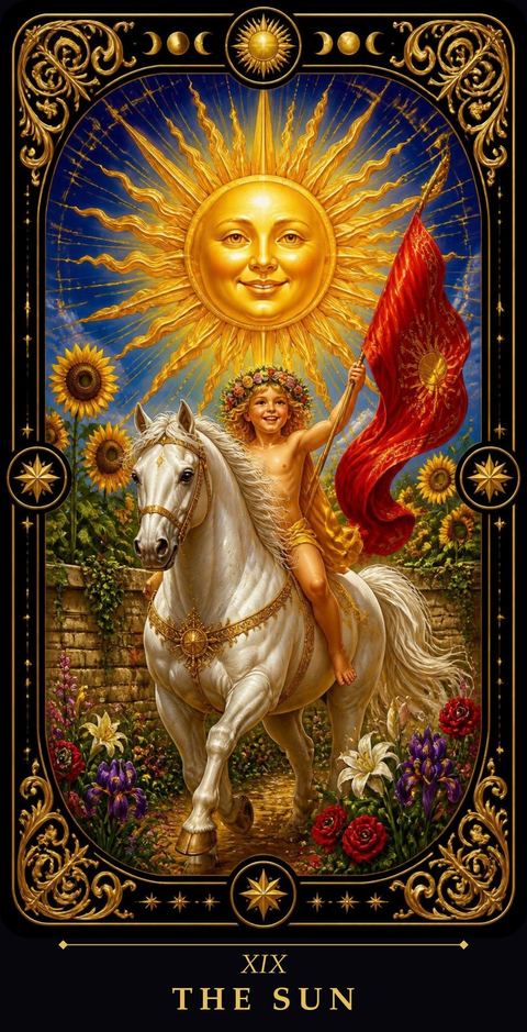 Sun tarot card