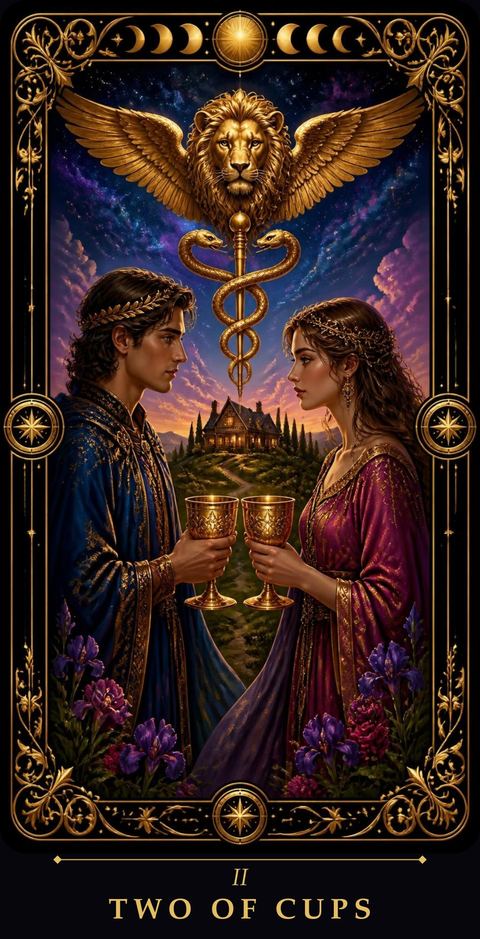 Two of Cups tarot card